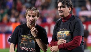 Luka Modric y Zlatko Dalic