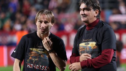 Luka Modric y Zlatko Dalic