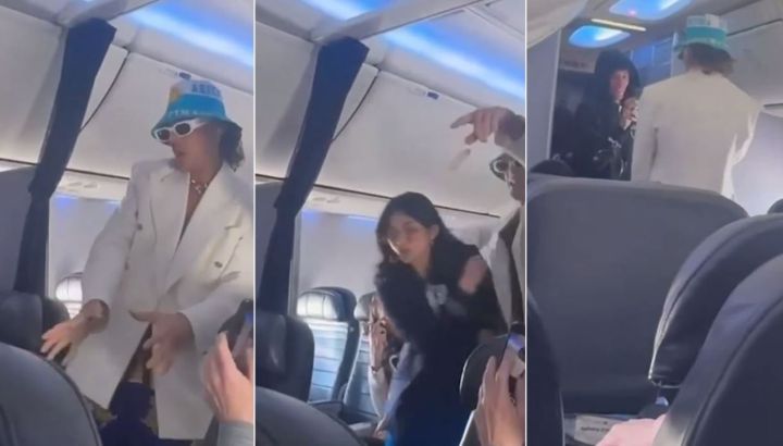 Escándalo con Ca7riel y una azafata por la grabación de un video en un avión: "¡No me toques!"