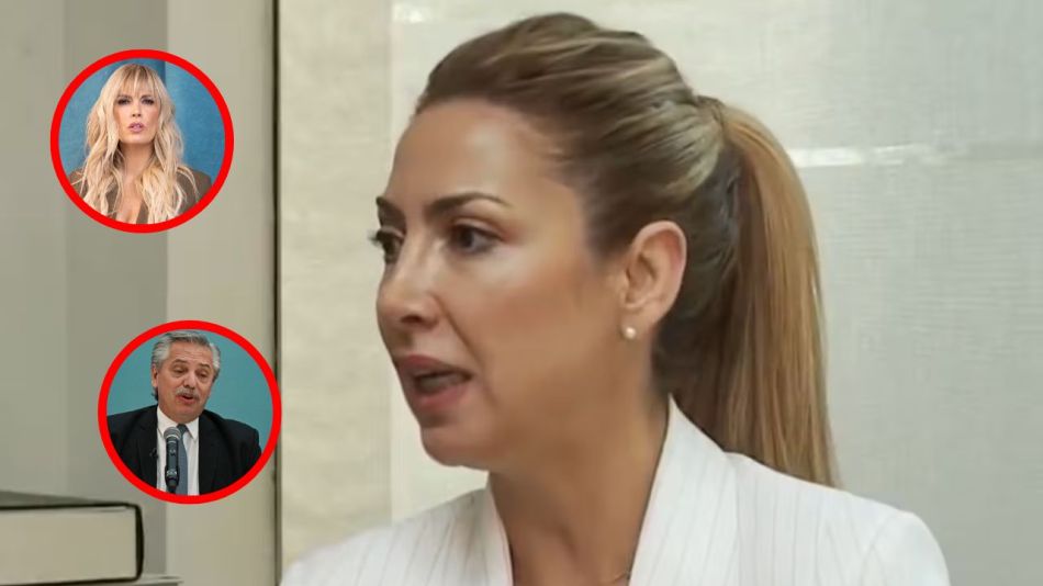 Fabiola Yañez, Viviana Canosa y Alberto Fernández