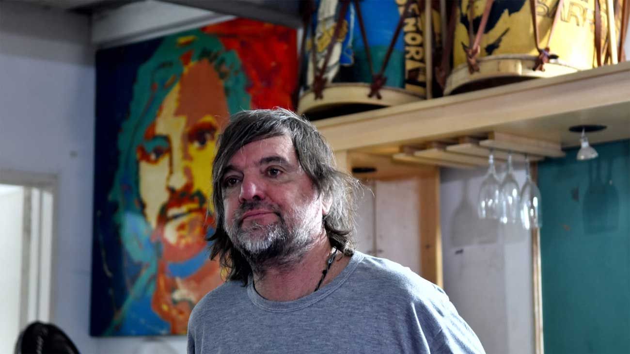 El representante de Editorial Perfil Marcelo Capandeguy en un almuerzo solidario en la Fundación Padre Pepe.