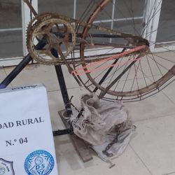 También secuestraron un cuadro de bicleta.