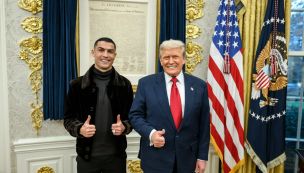 Donald Trump y Cristiano Ronaldo en la Casa Blanca
