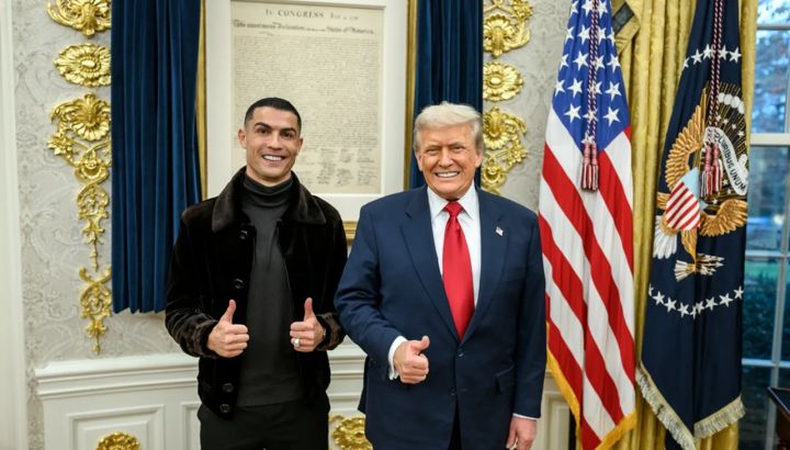 Donald Trump y Cristiano Ronaldo en la Casa Blanca