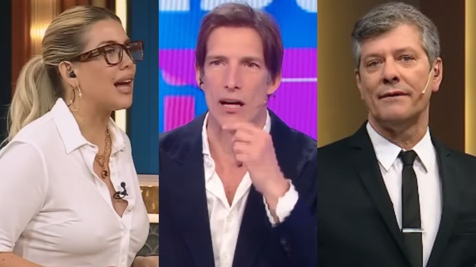 Wanda Nara, Iván de Pineda y Mario Pergolini