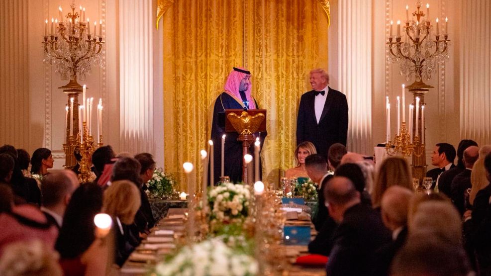 Cena de la Casa Blanca con Trump y el príncipe heredero saudí. 19112025