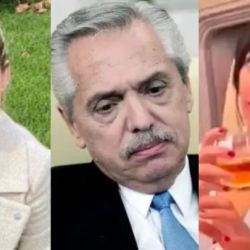 Fabiola Yañez, Alberto Fernández y Tamara Pettinato | Foto:CEDOC