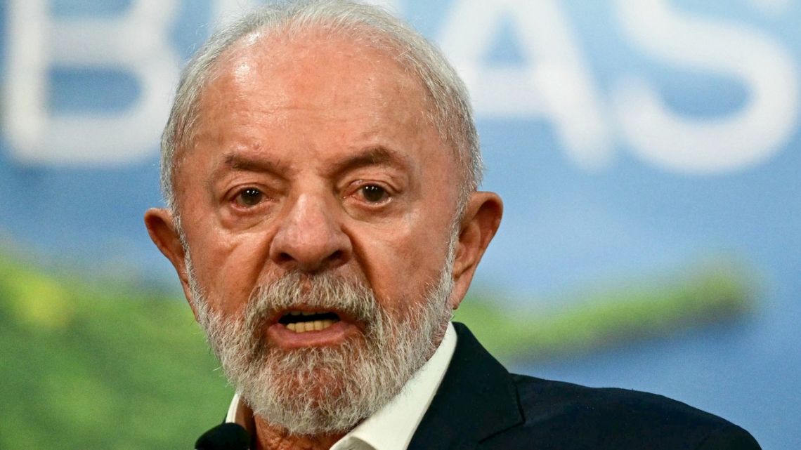 Brazil's President Luiz Inacio Lula da Silva speaks during a press conference at the COP30 UN Climate Change Conference in Belem, Para state, Brazil, on November 19, 2025