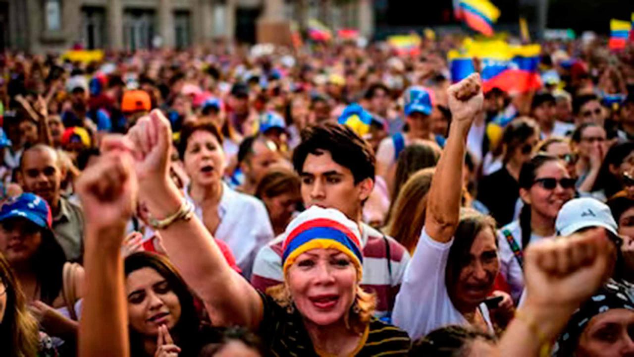 Manifestación de inmigrantes venezolanos en Buenos Aires. | Foto:AFP
