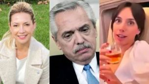 Fabiola Yañez, Alberto Fernández y Tamara Pettinato 