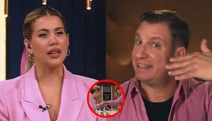 Picante momento en MasterChef Celebrity: Wanda Nara le quiso comer la "galletita" a Maxi López