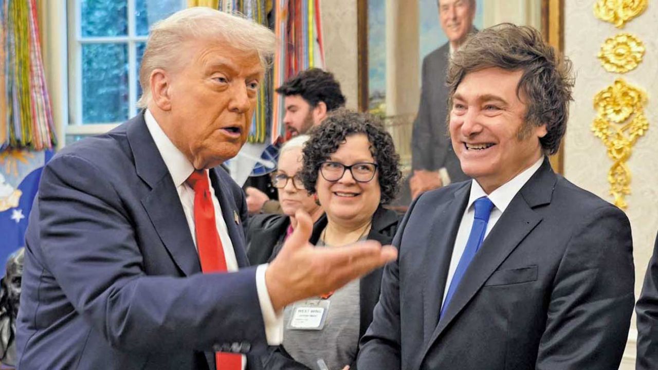 Trump y Milei en encuentro; contexto de cooperación EEUU-Argentina