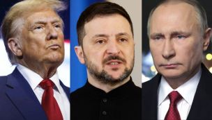 Trump, Zelenski y Putin
