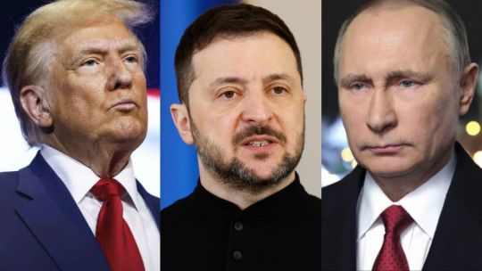 Trump, Zelenski y Putin