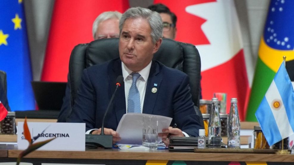 G20 en Sudáfrica: el ministro de Relaciones Exteriores, Comercio Internacional y Culto, Pablo Quirno