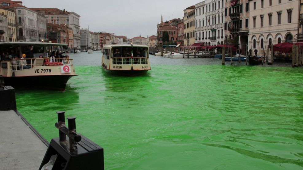 Protestas de ecologistas en Venecia.