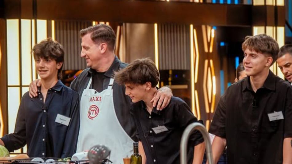 Maxi López y sus hijos