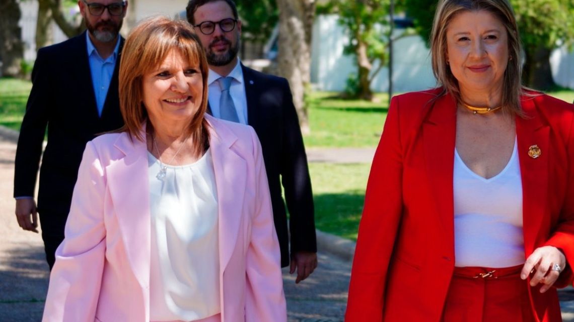 Patricia Bullrich and Alejandra Monteoliva.