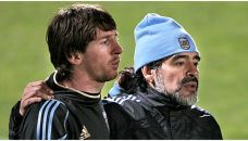 Diego Maradona y Lionel Messi