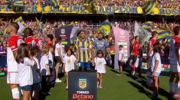 Espaldazo de Estudiantes de La Plata a Rosario Central