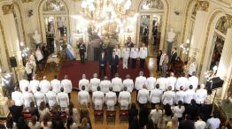 Javier Milei encabezó la entrega de Sables las Fuerzas Armadas