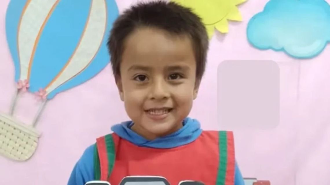 A photograph of Loan Danilo Peña at kindergarten, taken in the months previous to his disappearance in June 2024.