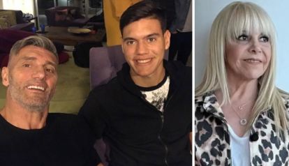 Claudia Villafañe; Sergio Goycoechea y su hijo, Bautista