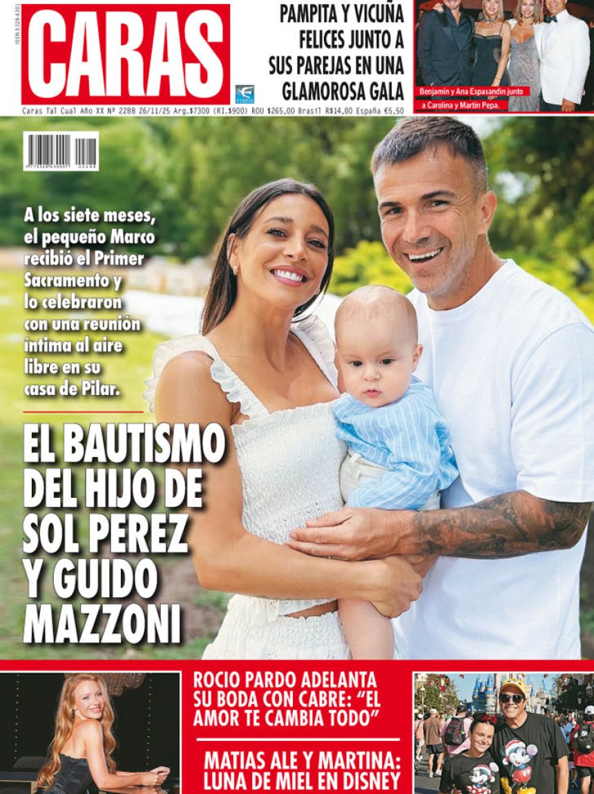 El bautismo del hijo de Sol Pérez y Guido Mazzoni 