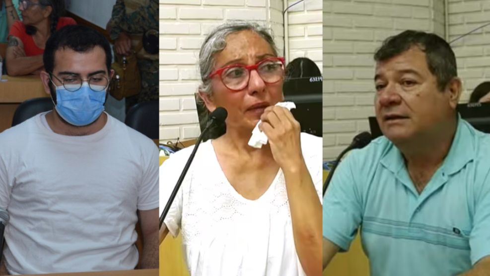 César Sena, Emerenciano Sena y Marcela Acuña