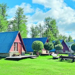 Trucha fontinalis capturada en la boca  del arroyo Ingeniero en el lago La Plata. La efectividad del color naranja en la mosca radica en la afición de estas truchas por atacar alevinos de su propia especie, que son de esa tonalidad.