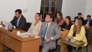 Los fiscales durante los alegatos de cesura. 