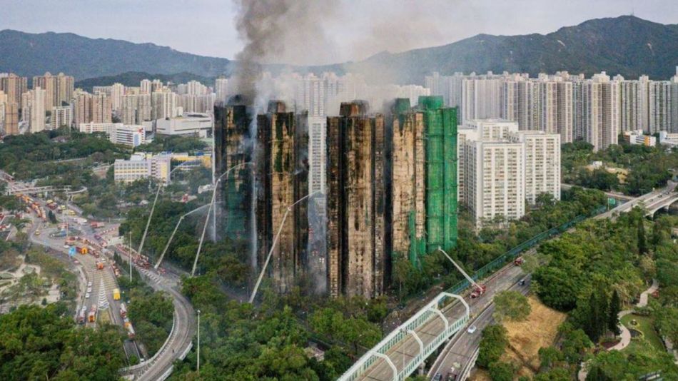 Incendio en Hong Kong