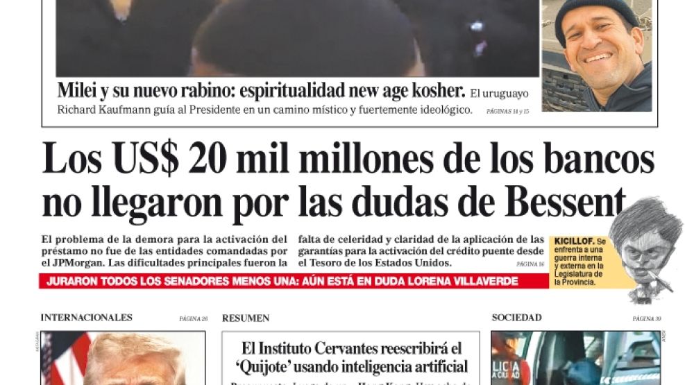 La tapa del Diario PERFIL del 29 de noviembre de 2025