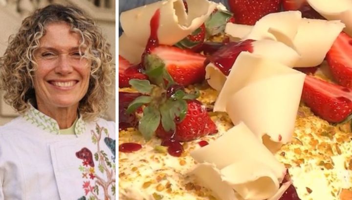 Maru Botana compartió su receta de pionono de pistacho perfecto para las fiestas: sencillo, pocos pasos y fresco