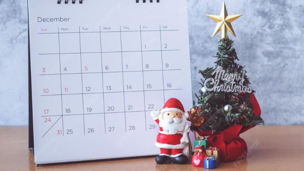 Calendario de feriados de diciembre 2025