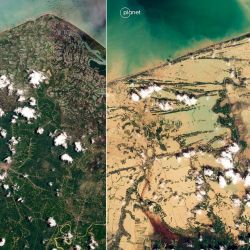 Combo de vistas del distrito de Aceh Norte (Aceh Utara) Indonesia. Foto de AFP | Foto:AFP