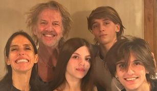 Facundo Arana, María Susini y sus hijos