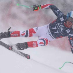Juhan Luik del Equipo Estonia compite en el Entrenamiento de Descenso Masculino durante la Copa del Mundo de Esquí FIS Stifel Birds Of Prey 2025 en el Resort Beaver Creek. Foto de Sean M. Haffey /AFP | Foto:AFP