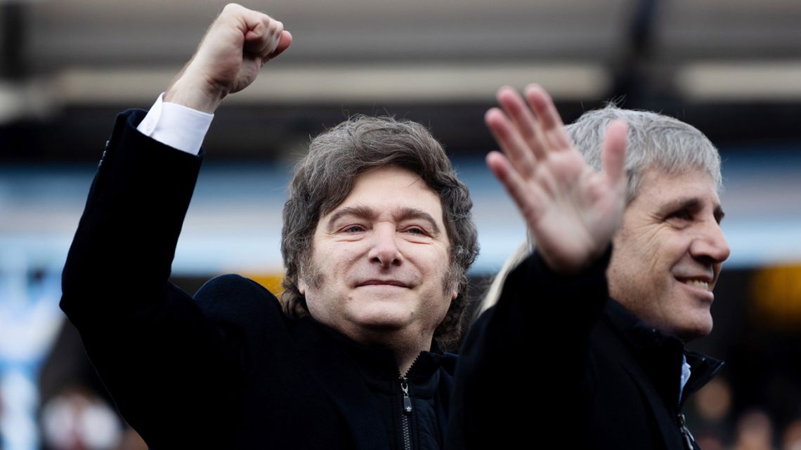 President Javier Milei and Economy Minister Luis Caputo.