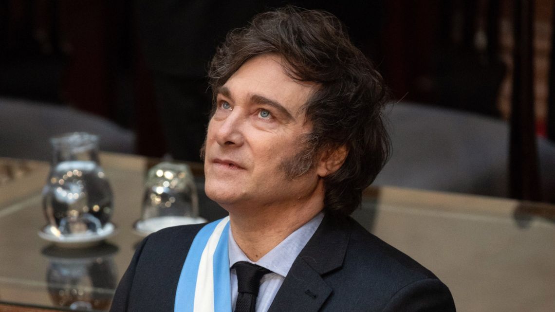 President Javier Milei delivers a speech to Congress on September 15, 2024.