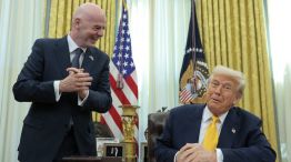 Donald Trump junto a Gianni Infantino