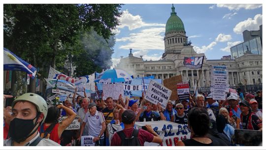 Manifestación de jubilados en Congreso
