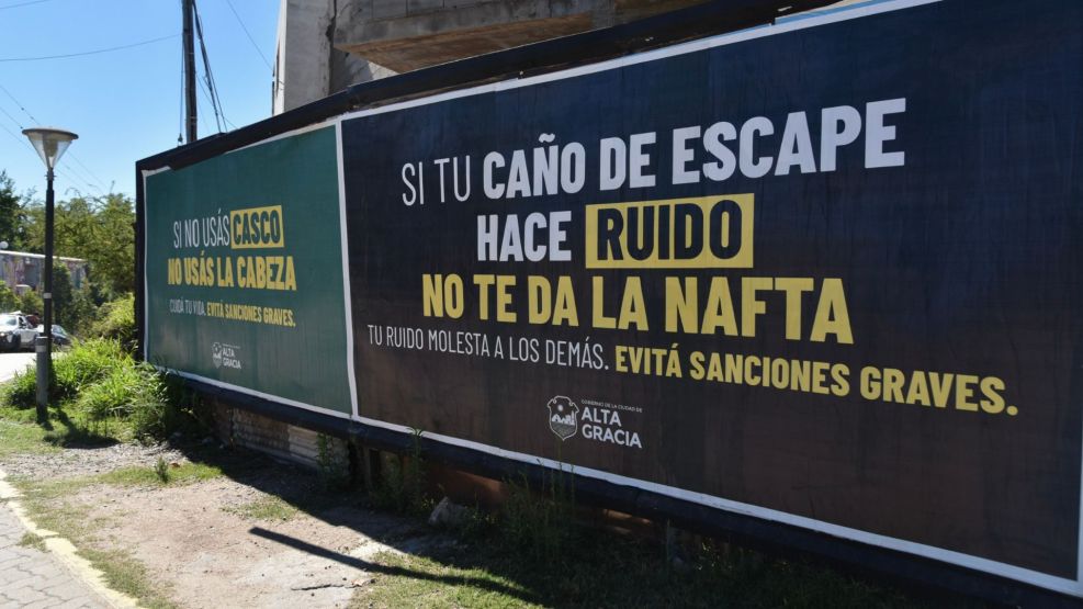 Carteles por ruidos molestos en Alta Gracia
