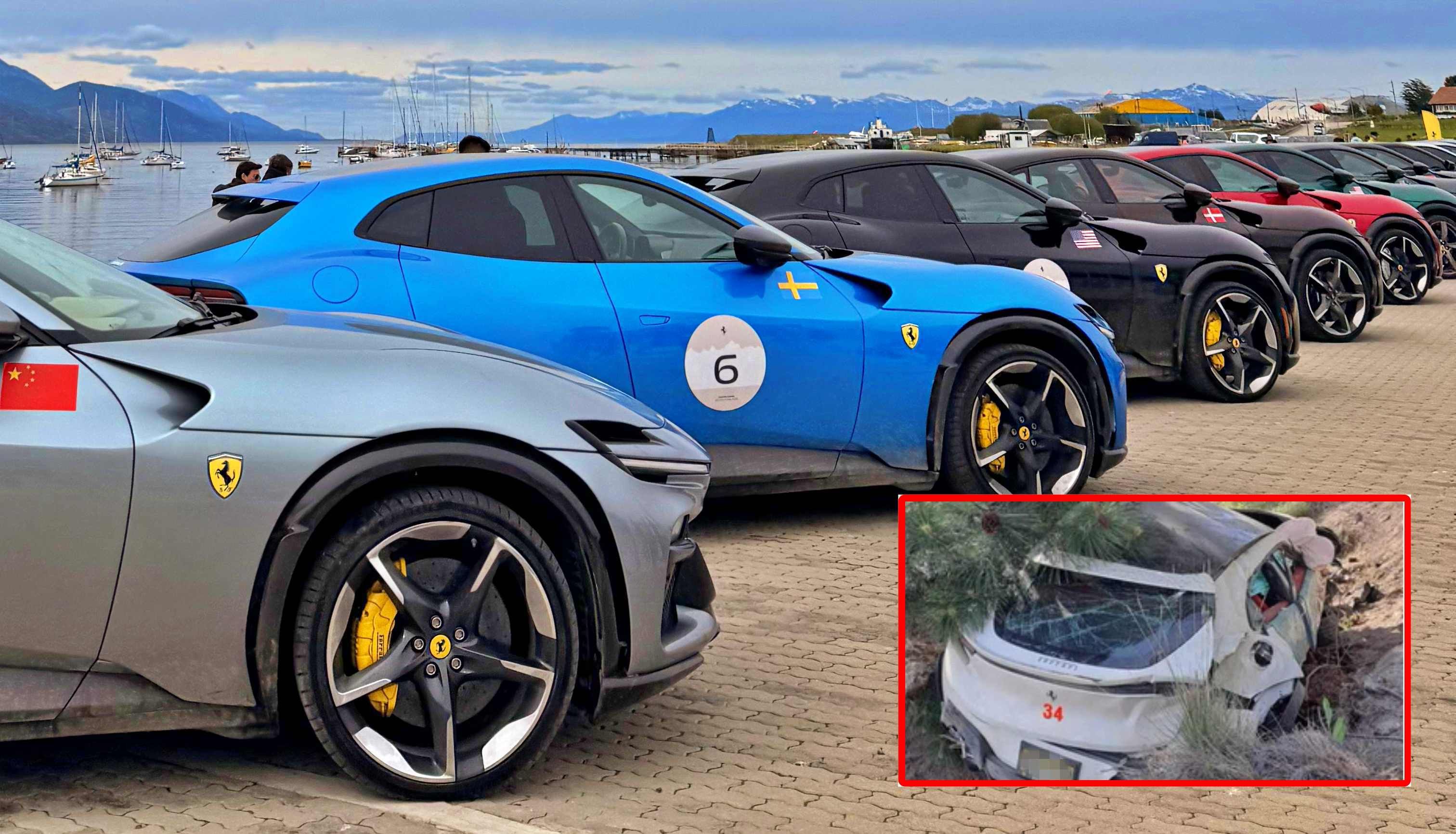 Ferrari Cavalcade Adventure 20205, en Argentina; detalle de la Purasnague que terminó destruída.