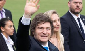 Javier Milei en el Campo Argentino de Polo