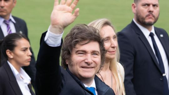 Javier Milei en el Campo Argentino de Polo