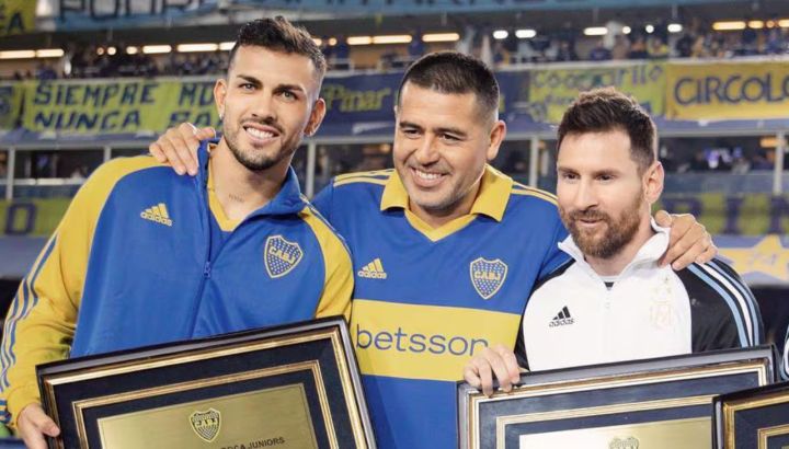 Paredes, Riquelme y Messi