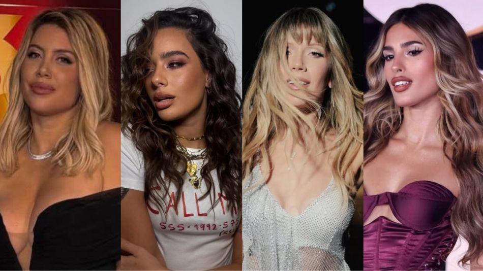 Wanda Nara, Flor Jazmín Peña, Laurita Fernández y Julieta Poggio