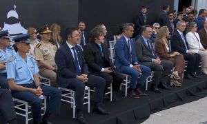 El acto oficial de presentación de los F16 en Córdoba.