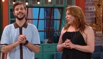 Diego Leuco y Lizy Tagliani en La Peña de Morfi